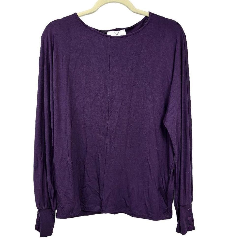Magaschoni Solid Batwing Longsleeve Top Sz Small